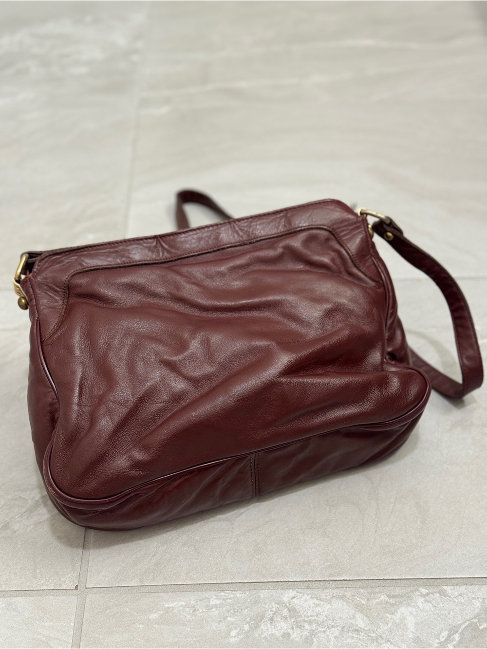 Etienne Aigner Vintage Oxblood Burgundy Shoulder Bag - Picture 5 of 12